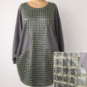 Niche Nilgun Derman Lagenlook Cocoon Tunic Art to Wear Textured M‎
